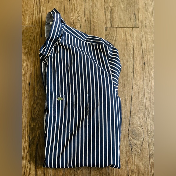 Lacoste Blue & White Stripe Shirt - Picture 5 of 5